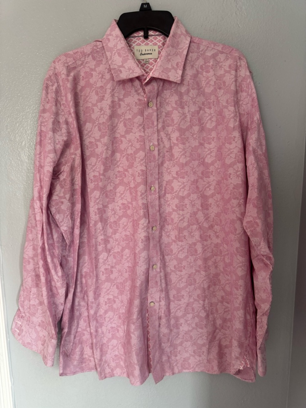 Ted Baker Pink Geometric Dress Shirt